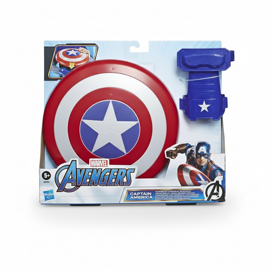 Hasbro Marvel Avengers Captain America Blast Magnetic Shield and Gauntlet Toy, Shield Attaches to Gauntlet