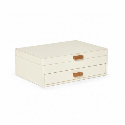 Two Drawer Organizer Jewelry Box - A New Day - Cream