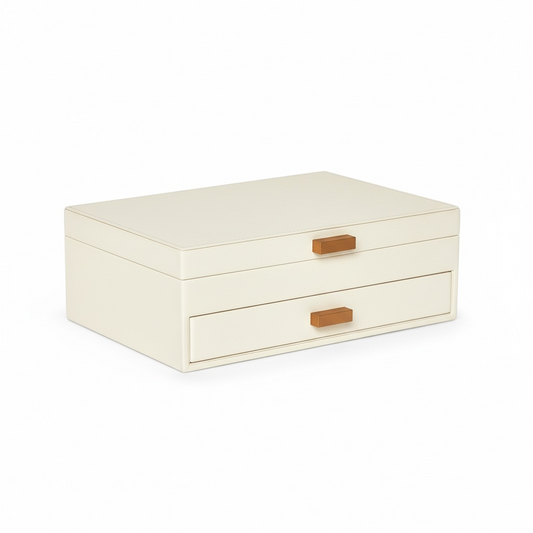 Two Drawer Organizer Jewelry Box - A New Day - Cream