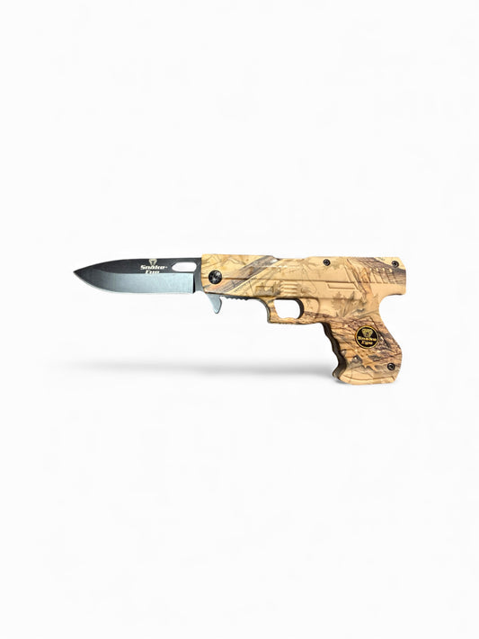 Orange Camo Gun Knife