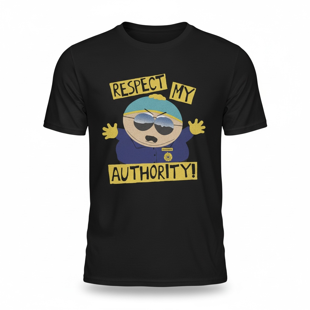 Men's South Park Graphic T-Shirt, Cartman Respect My Authority