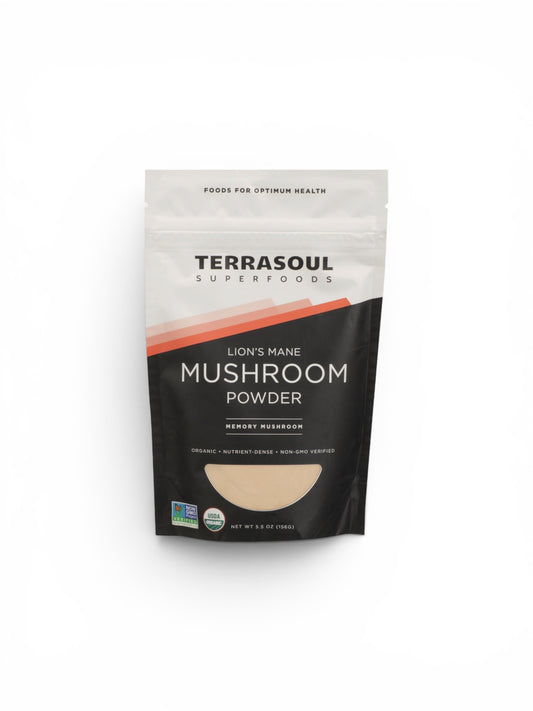 Terrasoul Superfoods, Lions Mane Mushroom Extract Powder, 5.5 Oz (BB 09 2026)