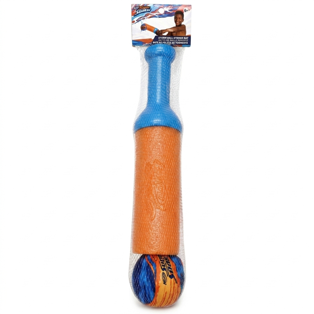 Nerf Super Soaker Storm Ball Striker Bat Set Foam Bat & Water Absorbent Baseball