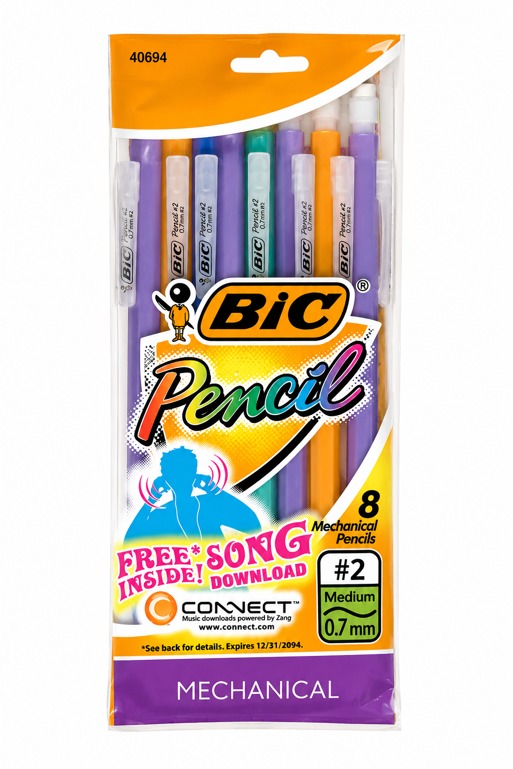 Bic Mechanical Lead Pencils #2 Medium 0.7mm, 8 Pencils