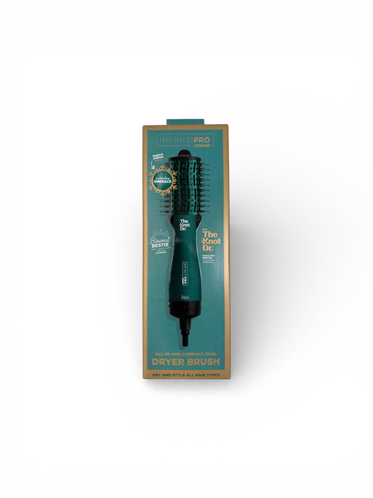 Infiniti Pro by Conair The Knot Dr, All-in-One Compact Hair Dryer Brush, Limited Edition Emerald
