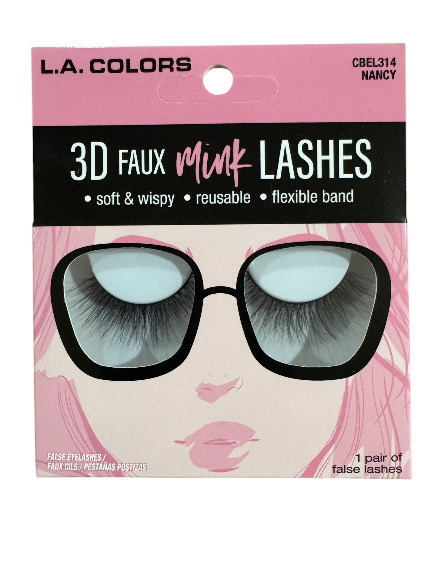 *BUNDLE* L.A. Colors 3D Faux Mink Lash Kit – “Nancy” Lashes + Clear Lash Adhesive Bundle