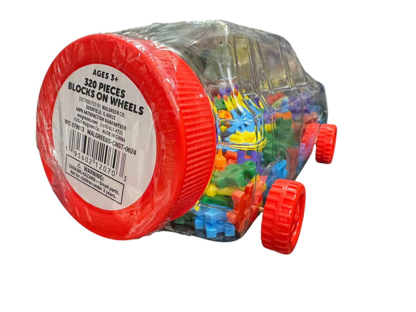 320 Pieces Blocks on Wheels *Color & Style May Vary Chosen at Random*