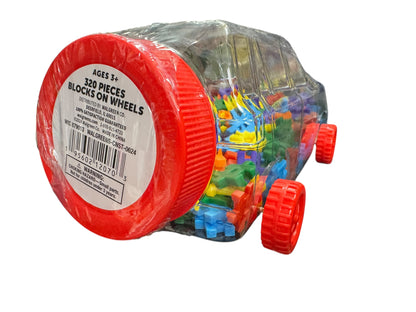 320 Pieces Blocks on Wheels *Color & Style May Vary Chosen at Random*