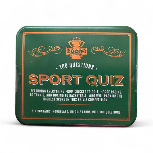 Sport Quiz Game in Collectible Tin Box - 50 Cards with 100 Questions