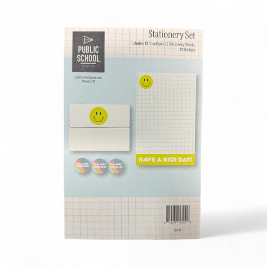 Public School Paper Co. Stationary Set Smiley Face