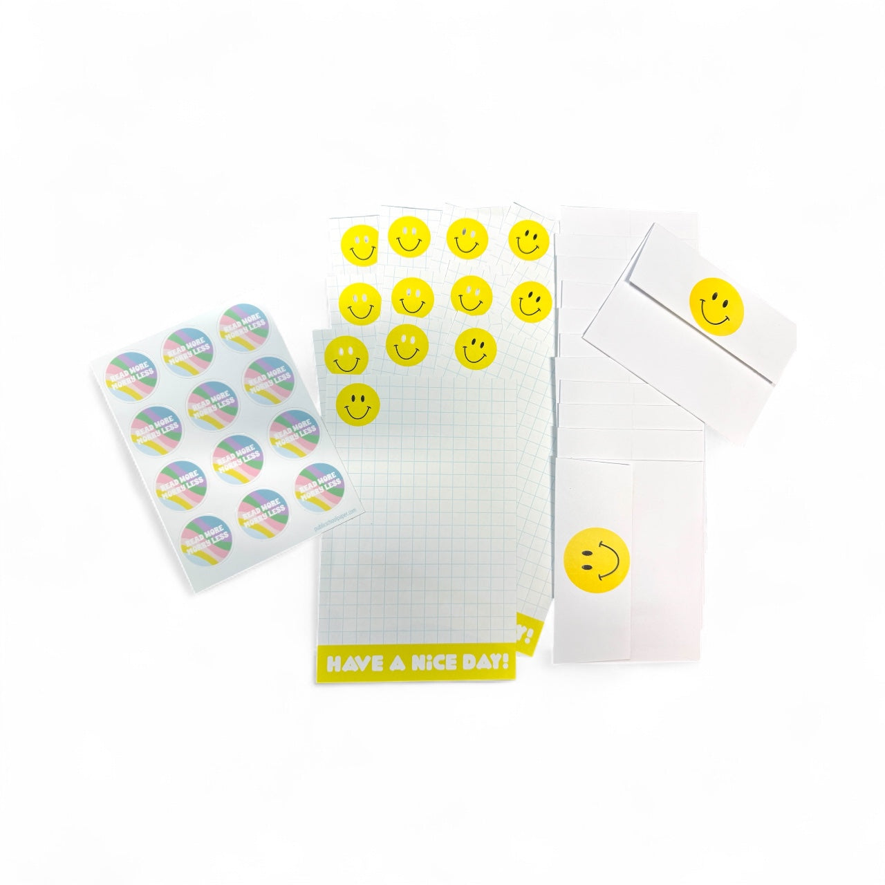 Public School Paper Co. Stationary Set Smiley Face