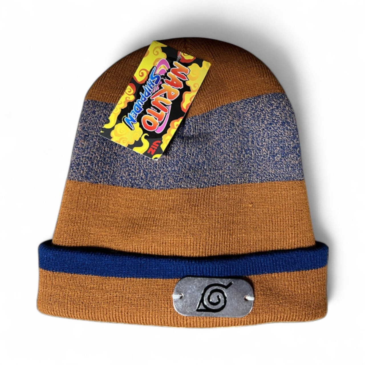 Naruto Shippuden Beanie Rust Blue Metal One Size Fits Most