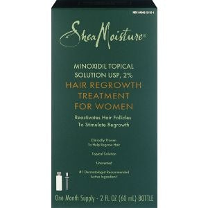 SheaMoisture Minoxidil Topical Solution UPS 2% Hair Regrowth Treatment for Women *EXP 07/2025* Damaged Packaging