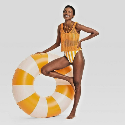 Sun Squad Inflatable Bungalow Swim Tube 42" *DAMAGED BOX* *Color Chosen at Random*