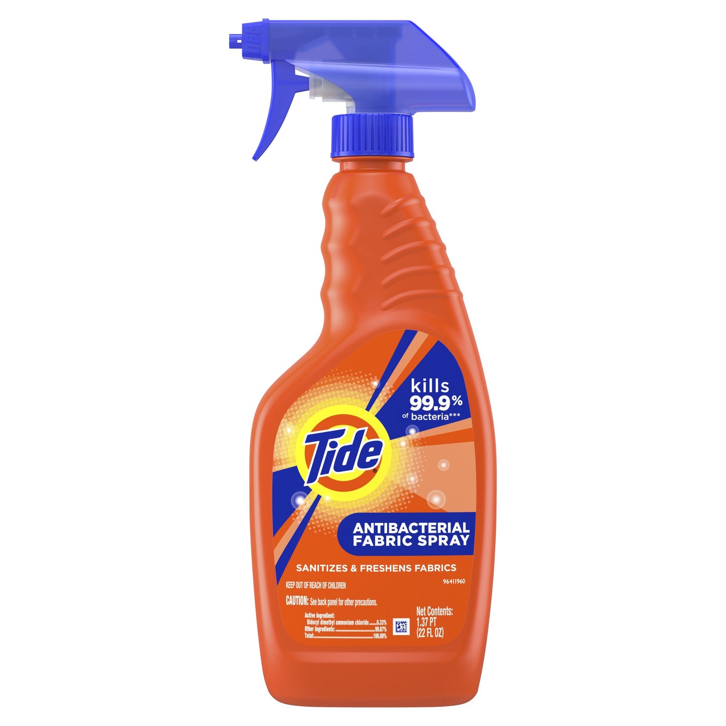 *CASE OF 12* Tide Antibacterial Fabric Spray Original Scent 22 Fl Oz