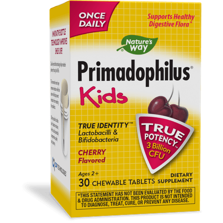Nature's Way Primadophilus Kids 3 Billion, 30 Chewables **Exp:08/2026**