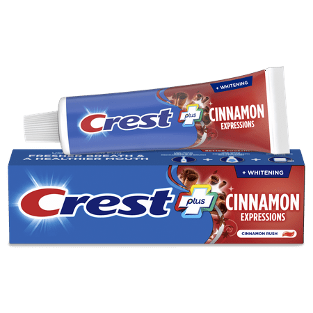 Crest Complete Plus Cinnamon Expressions Teeth Whitening Toothpaste, 5.4 oz *Exp 04/27* *Damaged Box*