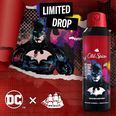 Old Spice Aluminum Free Deodorant for Men Smell Like a Hero, Batman, Black Cherry and Nightfall Scent, 5.1oz