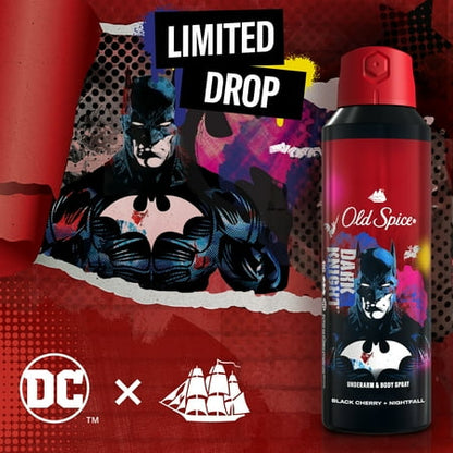 Old Spice Aluminum Free Deodorant for Men Smell Like a Hero, Batman, Black Cherry and Nightfall Scent, 5.1oz