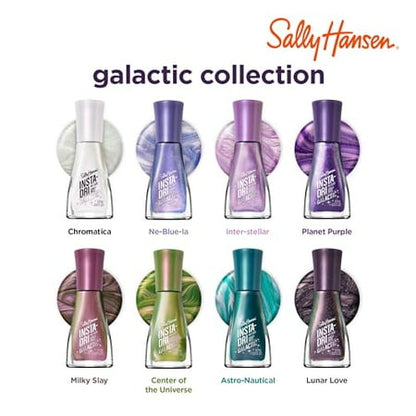 Sally Hansen Insta-Dri  Galactic, Center of the Universe, Quick Dry, Long Lasting, Streak-Free Shine, Metallic Green Nail Polish