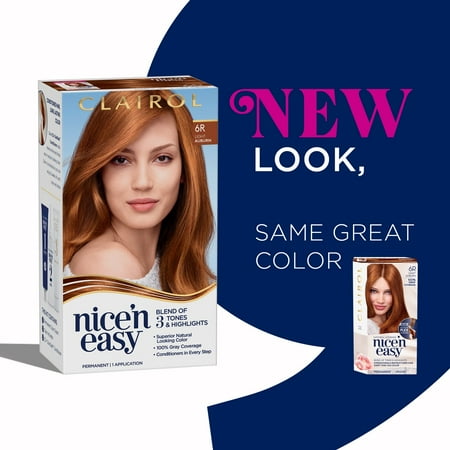 Clairol Nice'n Easy Permanent Hair Color Cream, 8R Medium Reddish Blonde, Hair Dye, 1 Application