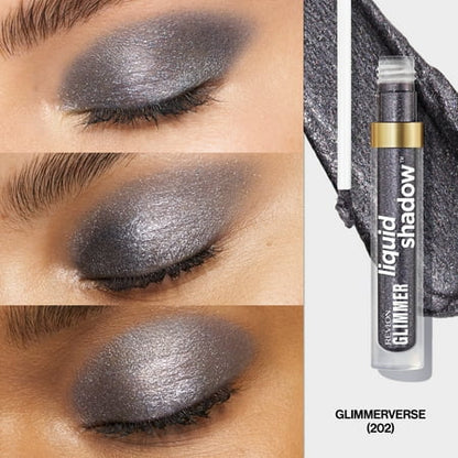 Revlon Glimmer Liquid Shadow, Shimmer Eyeshadow Makeup, 202 Glimmerverse, 0.10 fl oz