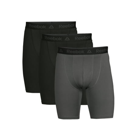 Men's XL - Reebok Underwear Tech Comfort Long Length Boxer Brief - 3 Pack