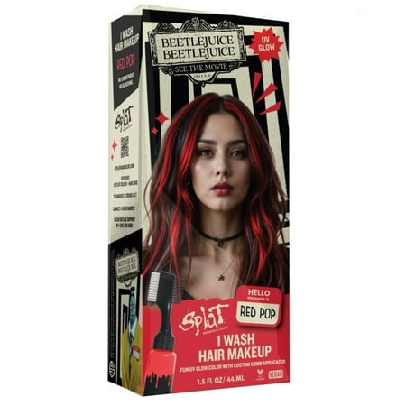 Splat One-Wash Temporary Hair Dye Beetlejuice Beetlejuice - Red Pop