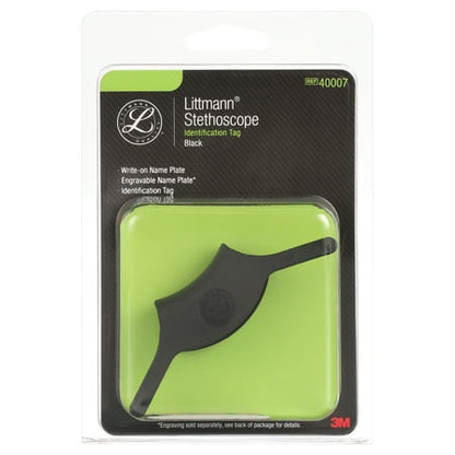3M Littmann Stethoscope Identification Tag, Black, 40007