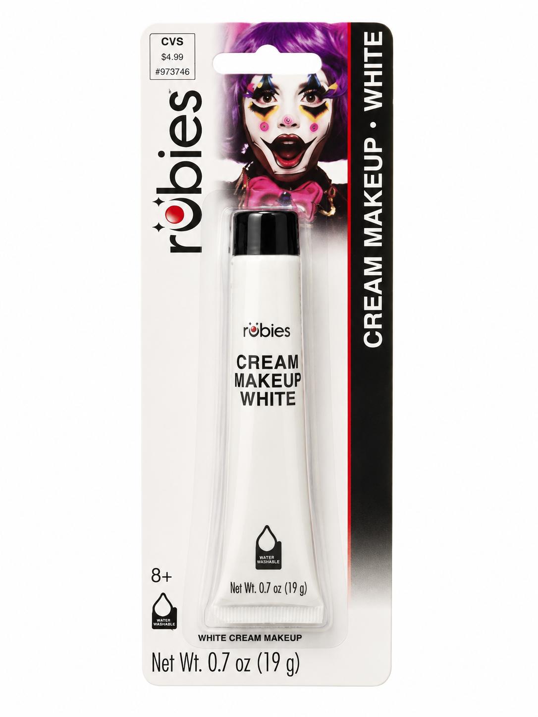 Rubie's Costume Co. Mehron White Cream Makeup 0.7 oz -, One Size, Multicolor