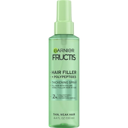 Garnier Fructis Hair Filler Fullness Repair Thickening Spray for Thin Hair, 4.4 fl oz