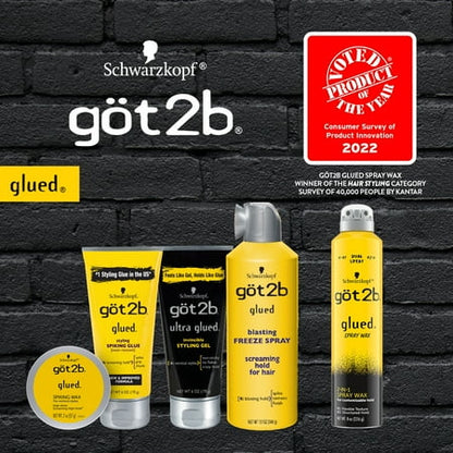 Got2b Ultra Glued Invincible Styling Hair Gel, 6 oz *Damaged Package*