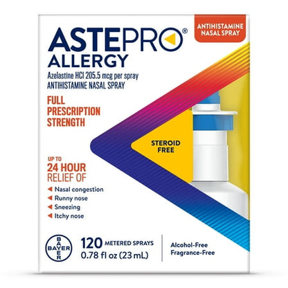 Astepro Allergy Medicine, Steroid Free Antihistamine Nasal Spray, 120 Metered Sprays *Exp 06/26