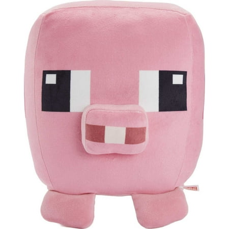 Minecraft Cuutopia 10-in Pig Plush Character Pillow Doll, Collectible Toy