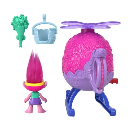 Dreamworks Trolls Poppy Figure And Toy Helicopter