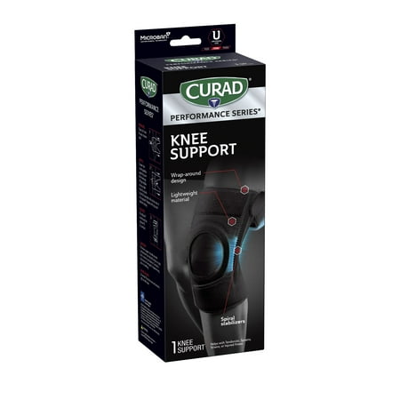 CURAD Performance Series Knee Support with Side Stabilizers, Adjustable, Universal Size *Damaged Box*