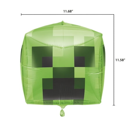 Foil Minecraft Creeper Balloon 12.5 Inch *Comes uninflated*