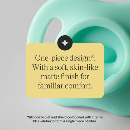 Tommee Tippee Ultra-light Stayput Pacifier, 18-36 Months, 4 Count, One-Piece Silicone Design