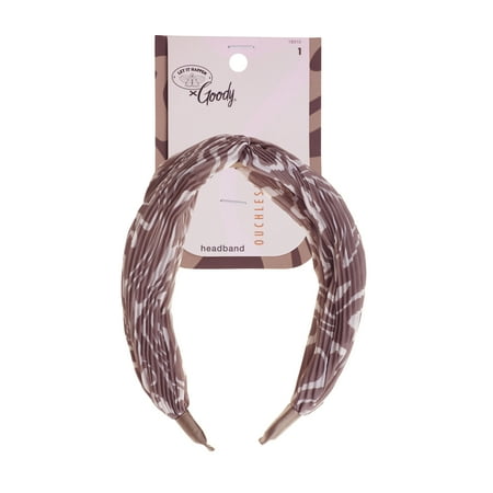Goody Tru X Let It Happen Collab Ouchless  Pleated Fabric Knotted Headband Tan