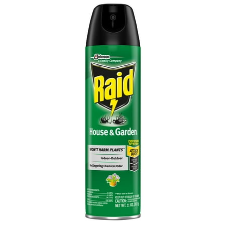 Raid House & Garden Indoor Flying Insect Killer without Harming Plants, 11 oz