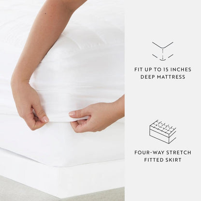Full Padded Polyester Mattress Protector Encasement