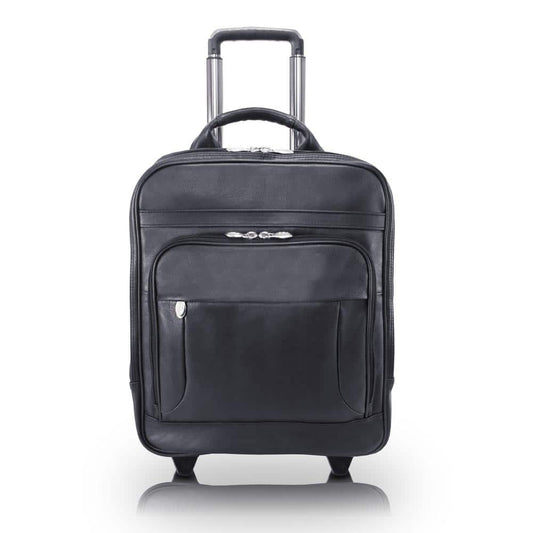 WICKER PARK, Full Grain Cashmere Napa Leather, 17 in. Detachable Wheeled 3-Way Laptop Backpack Briefcase *Missing Rolling Caddy*