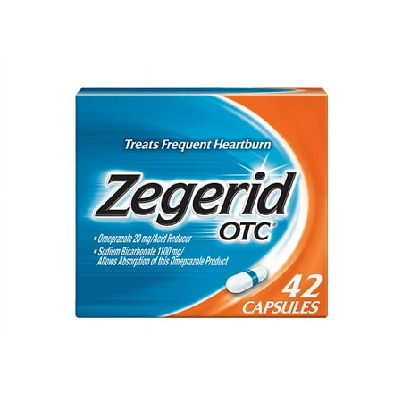 Zegerid OTC Heartburn Relief, Proton Pump Inhibitor, Capsules, 42ct *08/26*