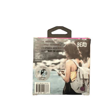 iJoy Bead Compact Bluetooth Wireless Portable Speaker, Pink