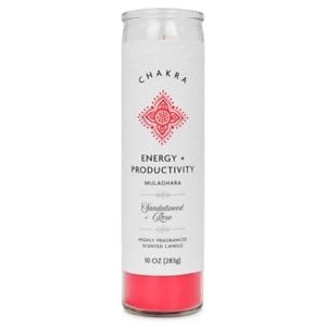 Star Candle Co. 3-Wick Chakra Pillar Candle, Energy & Productivity Candle, 10 oz