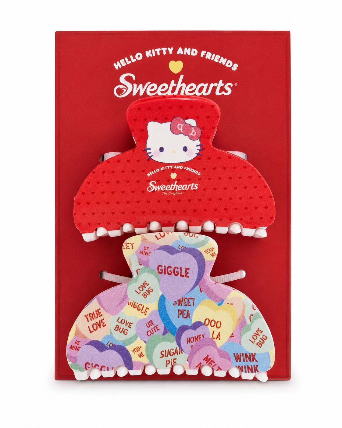Hello Kitty & Friends Valentine's Day Sweethearts Claw Clip Set, 2 CT