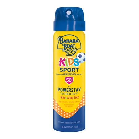 Banana Boat Kids Sport Sunscreen Spray Lotion SPF 50, Travel Size Sunscreen, 1.8oz **Exp 01/2026**