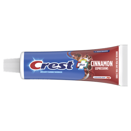 Crest Complete Plus Cinnamon Expressions Teeth Whitening Toothpaste, 5.4 oz *Exp 04/27* *Damaged Box*