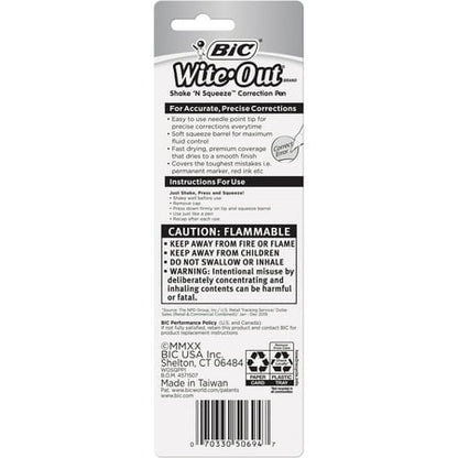 BIC Wite-Out Brand Exact Liner Correction Tape, White, 1-Pack for School Supplies