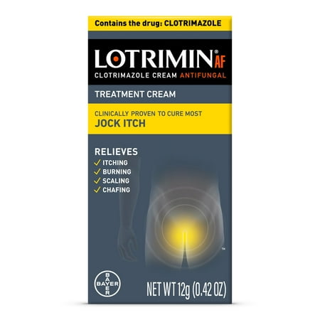 Lotrimin AF Clotrimazole Jock Itch Antifungal Treatment Cream, 12G Tube *Exp 11/26*